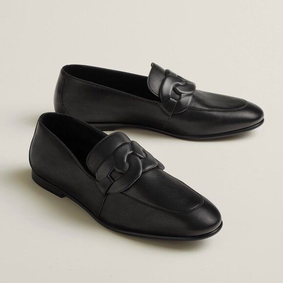 Hermes Black Leather Loafer - Picture 3 of 7